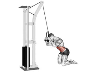 crunch poulie haute abdominaux exercice musculation