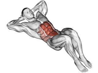 crunch au sol abdominaux exercice musculation