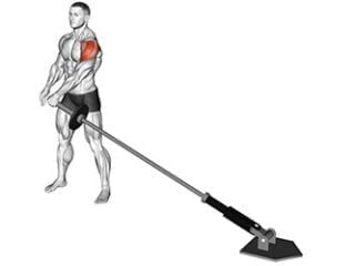 elevation laterale landmine epaules exercice musculation