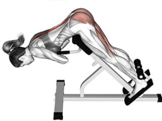 extension lombaire au banc 45 dos exercice musculation