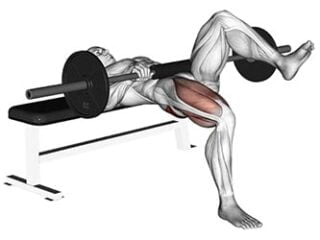 hip thrust barre unilateral exercice fessier