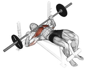 developpe decline barre exercice pectoraux