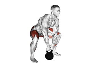 souleve de terre sumo avec kettlebell exercice jambes