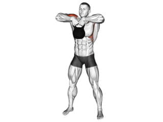 tirage menton avec kettlebell exercice epaules