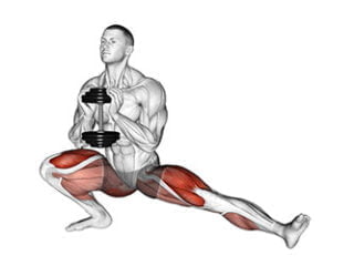 squat cosaque exercice jambes