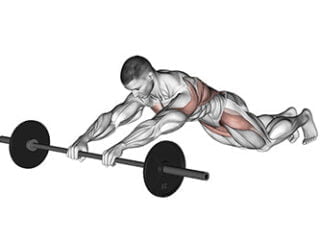 abdominaux avec une barre exercice