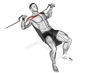 developpe incline a la poulie exercice pectoraux
