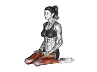 posture du heros yoga asana