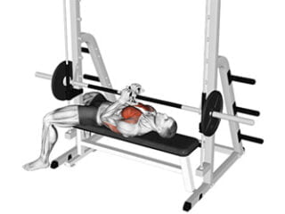 hex press a la Smith machine interieur pectoraux
