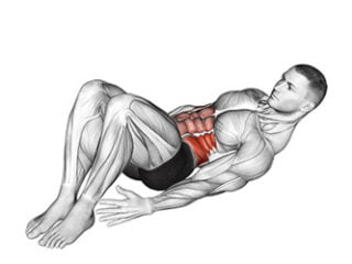 touche talon alternes exercice oblique taille fine