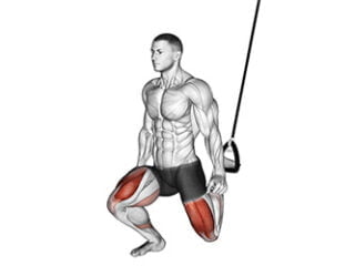 split squat avec sangles de suspension musculation quadriceps