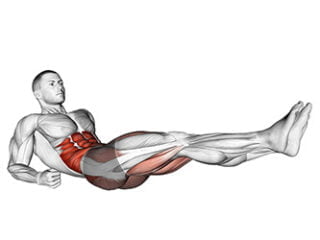 cercles jambes tendues exercice sans materiel abdos obliques