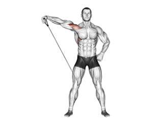 elevations laterales unilaterale a la poulie exercice epaules larges