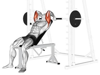 extensions triceps banc incline smith machine exercice bodybuilding