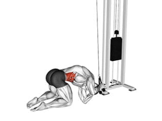 crunch a la poulie pour les obliques exercice affiner taille fine