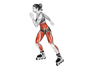 roller en ligne fitness skating exercice cardio jambes