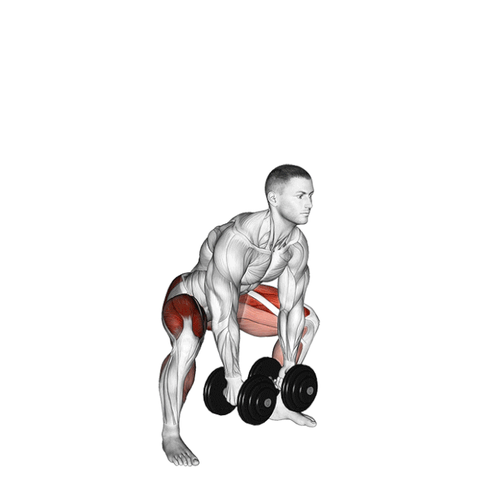 deadlift sumo halteres exercice jambes fessiers