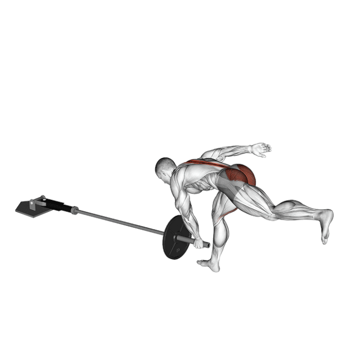 single leg landmine RDL