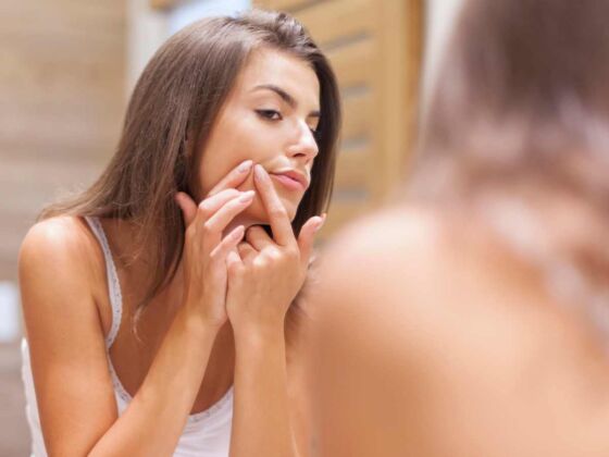 triangle de la mort visage bouton infection