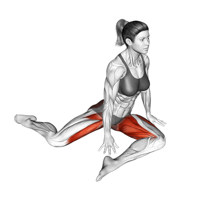 étirement de la hanche 90/90