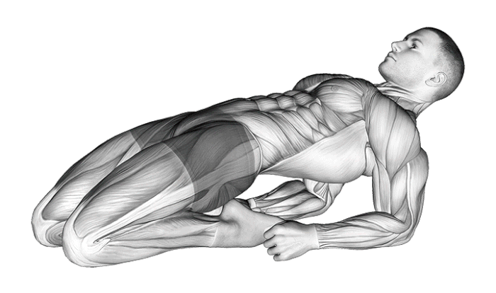 étirement des quadriceps en arrière