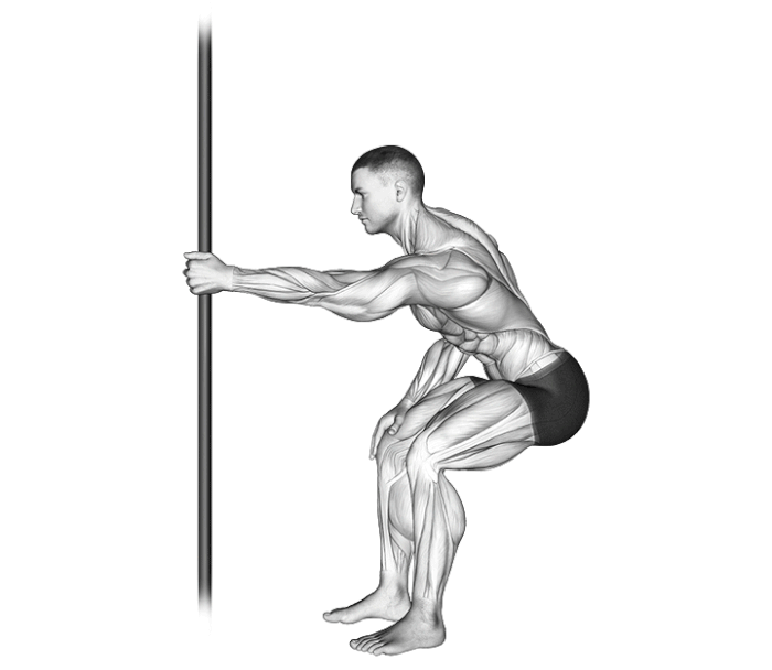 étirement du dos à la barre fixe