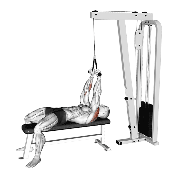 face pull couché à la poulie