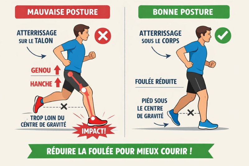 reduire foulee course a pied