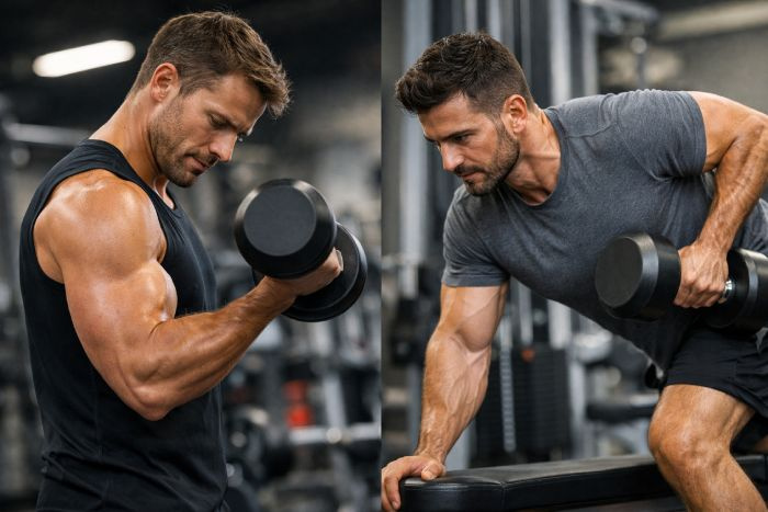 biceps : rowing vs curl