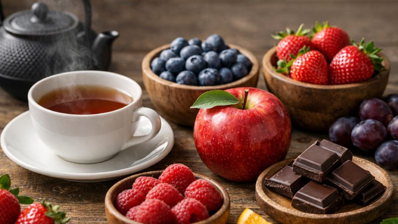 the chocolat noir pommes flavonoides