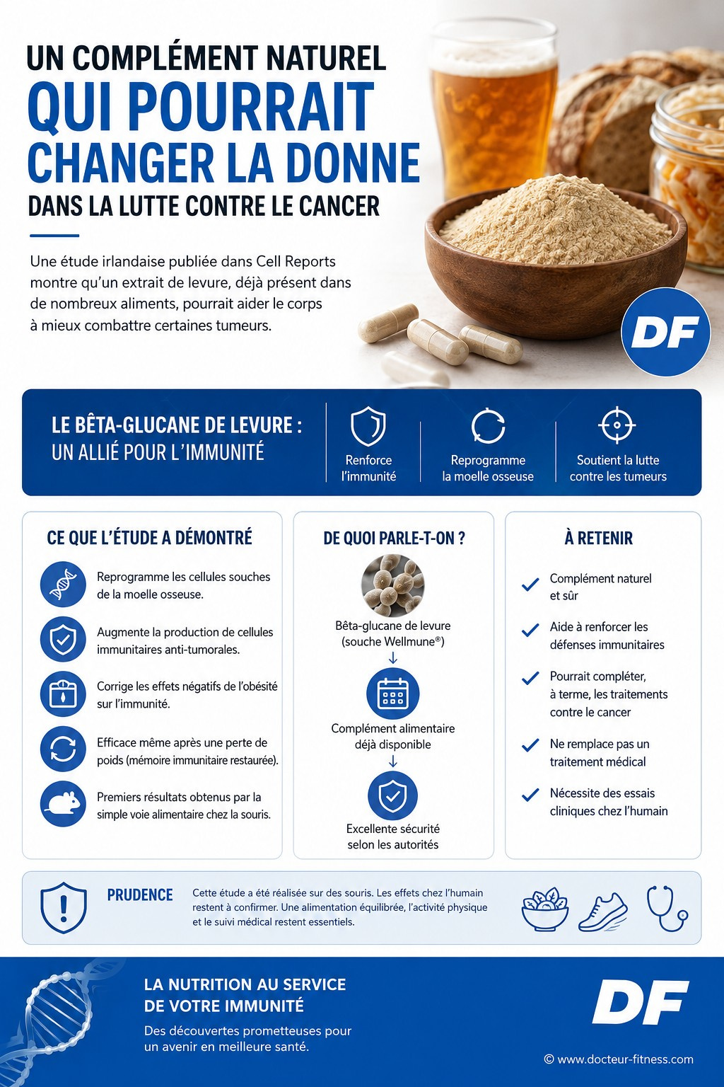 infographie immunite et cancer complement alimentaire