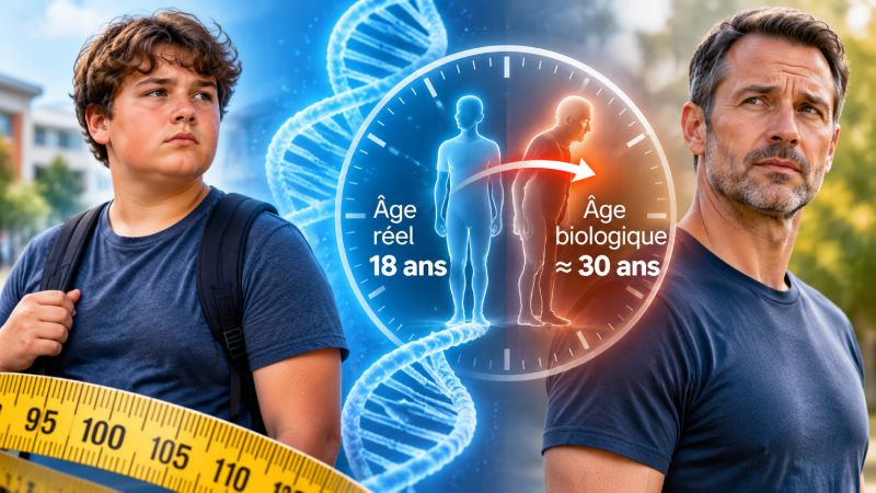 surpoids a adolescence un vieillissement accelere des decennies plus tard